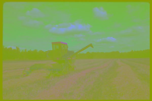 251024 Combine Harvester In Shawville, Quebec A4 Photo Print