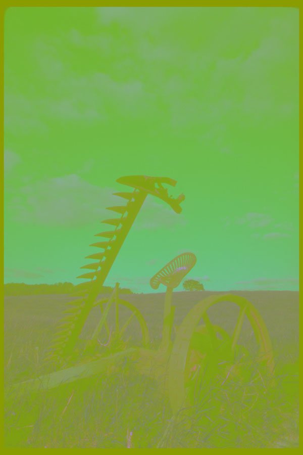 251026 Antique Mower In Starks Corners, Quebec A4 Photo Print