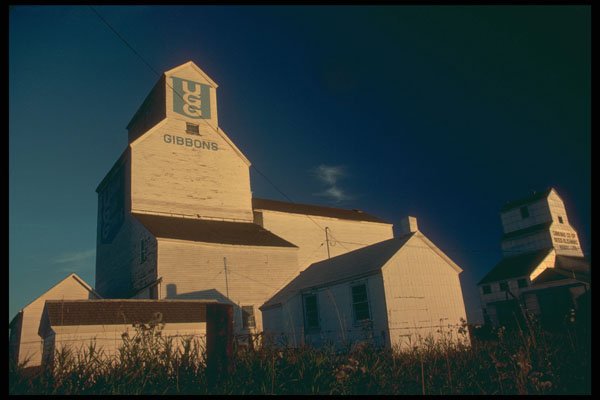 251038 Grain Elevators, Northern Alberta A4 Photo Print