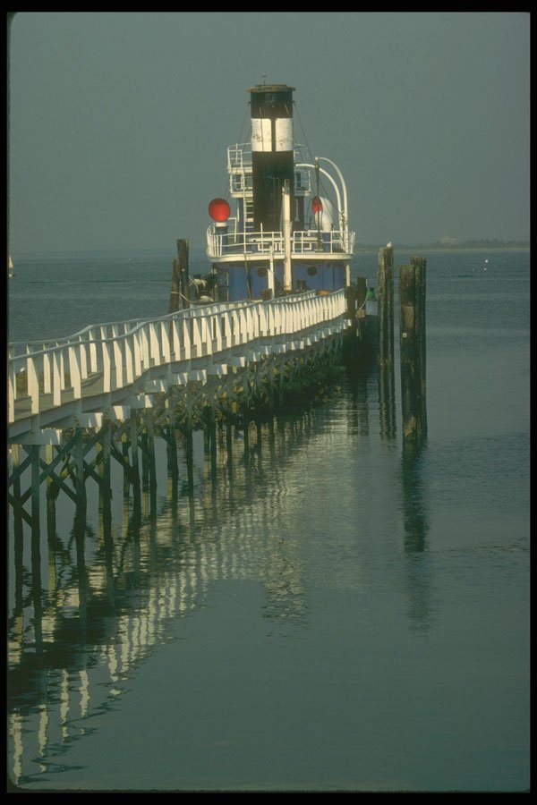 252017 Boat And Pier A4 Photo Print
