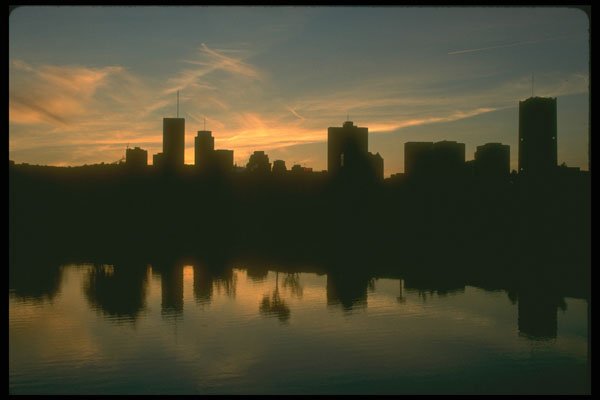 252043 City Silhouette A4 Photo Print