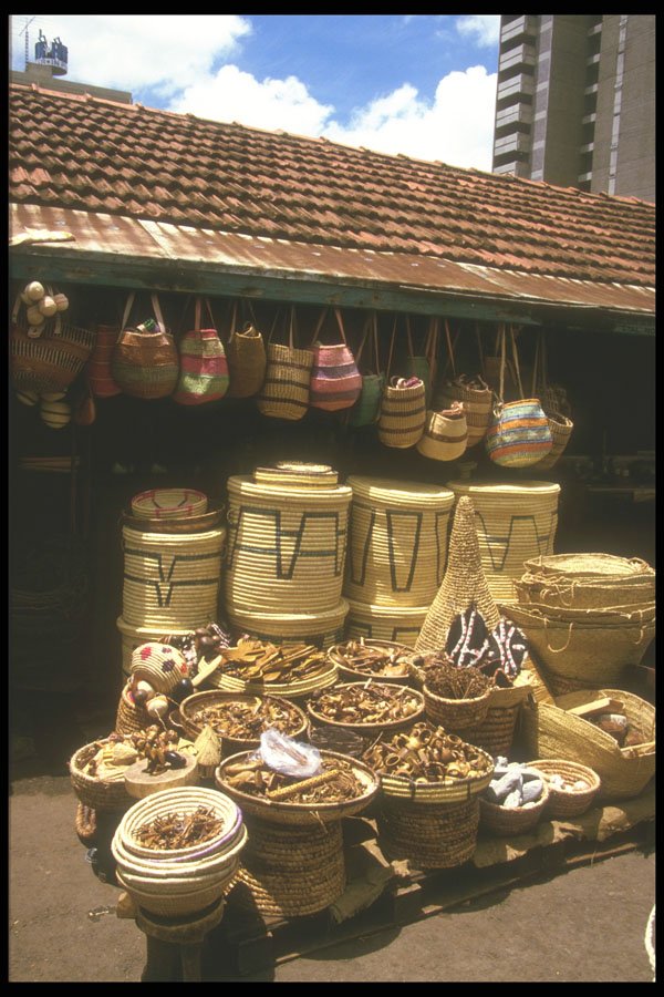253013 Straw Market A4 Photo Print