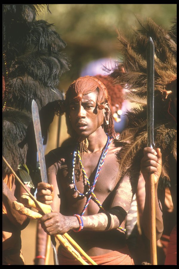 253017 Young Masai Warrior, Masai Mara Game Reserve A4 Photo Print