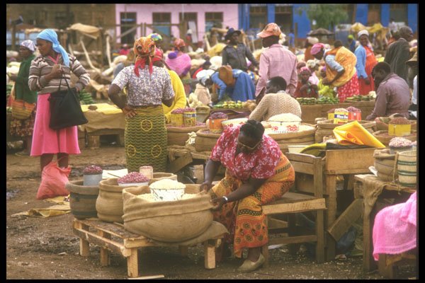 253025 City Market, Nairobi A4 Photo Print