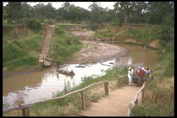 253032 Camp Trail On The Mara River A4 Photo Print