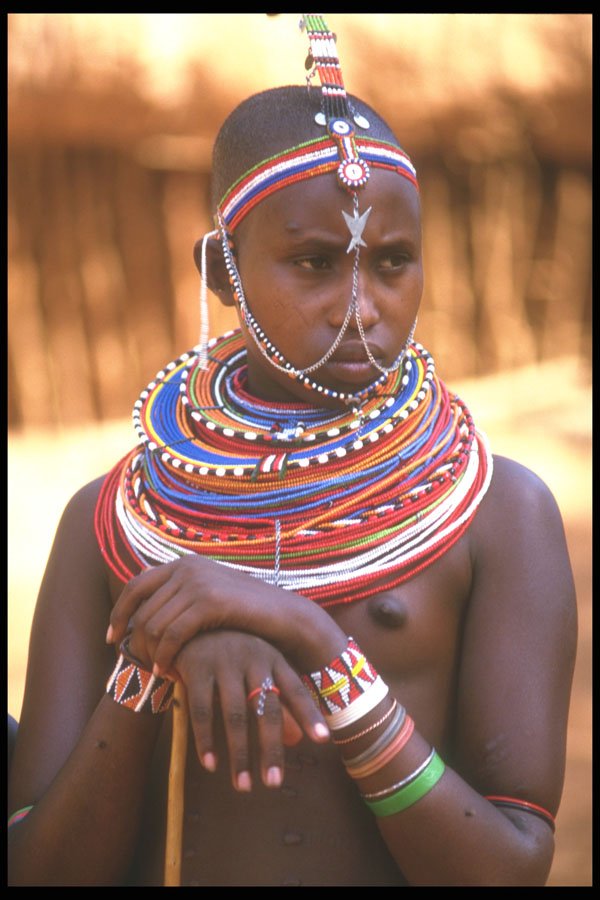 253093 Young Samburu Girl (close up) A4 Photo Print