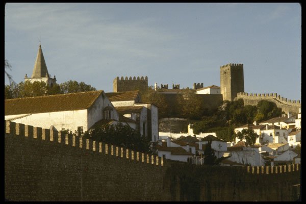 256070 Obidos' Walls And Ramparts A4 Photo Print