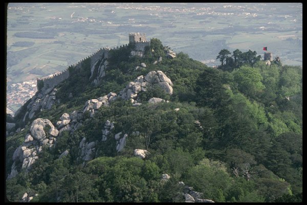 256079 Hilltop Fortress Above Town Of Sintra A4 Photo Print