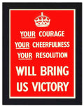2565 your courage war poster 2 Vintage Advert A4 Photo Print