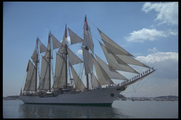 257049 Esmaralda, Four masted Top sail Schooner, Chile A4 Photo Print