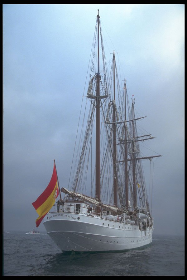 257071 Juan Sebastian De Elcano, Four masted Schooner, Spain A4 Photo Print
