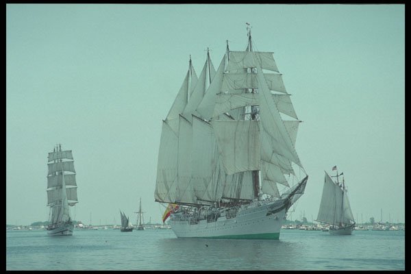 257077 Juan Sebastian De Elcano, Four masted Schooner, Spain A4 Photo Print