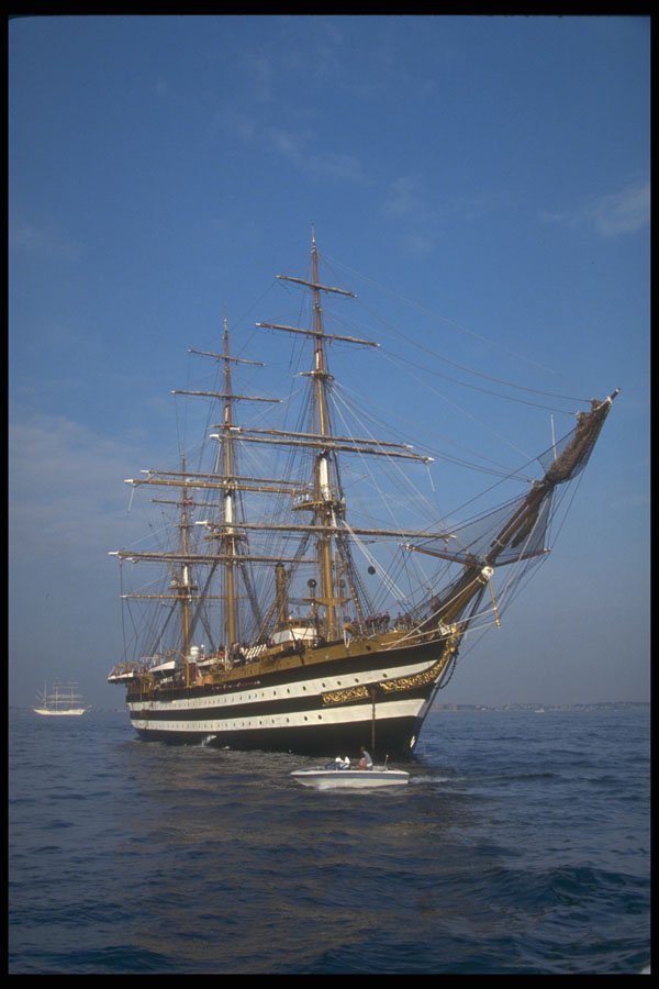 257084 Amerigo Vespucci, Full Rigged Ship, Italy A4 Photo Print