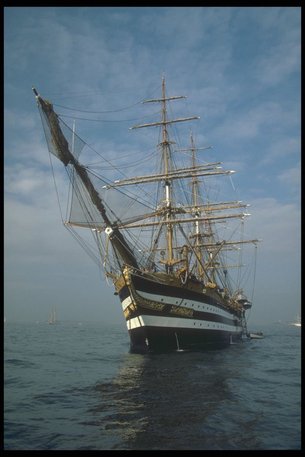 257089 Amerigo Vespucci, Full Rigged Ship, Italy A4 Photo Print