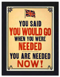 2575 you said you would go war poster 2 Vintage Advert A4 Photo Print