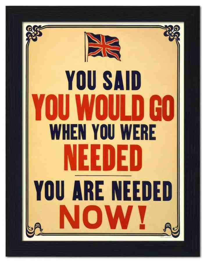 2575 you said you would go war poster 2 Vintage Advert A4 Photo Print