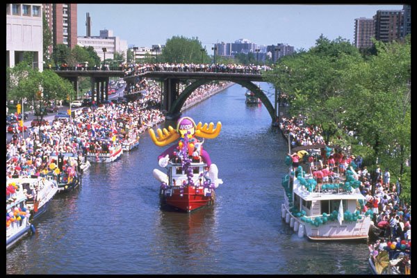 258034 Floatilla On Riceau Canal, Ottawa, Ontario A4 Photo Print