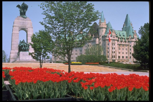 258045 Chateau Laurier With War Memorial, Ottawa A4 Photo Print
