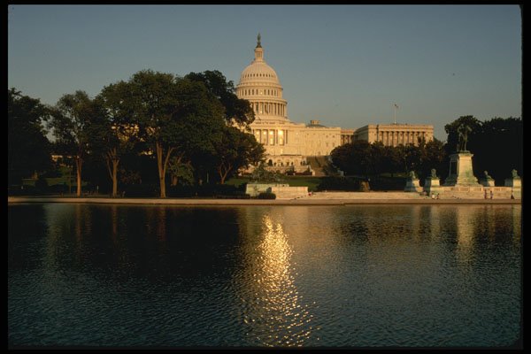 259001 U.S. Capitol Building And Reflecting Pool A4 Photo Print