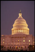 259006 Capitol Building At Dusk A4 Photo Print