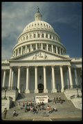 259009 Protest At Capitol Building Steps A4 Photo Print
