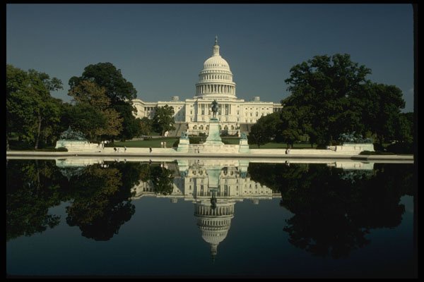 259010 Capitol And Reflecting Pool A4 Photo Print