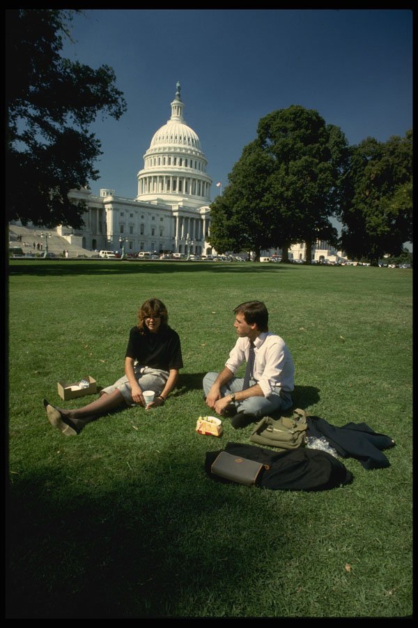 259022 Lunch Break On Capitol Lawn A4 Photo Print