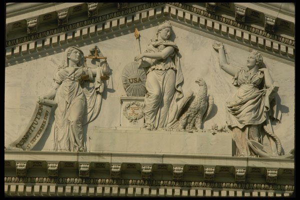 259024 Detail Of Capitol Facade On East Side A4 Photo Print