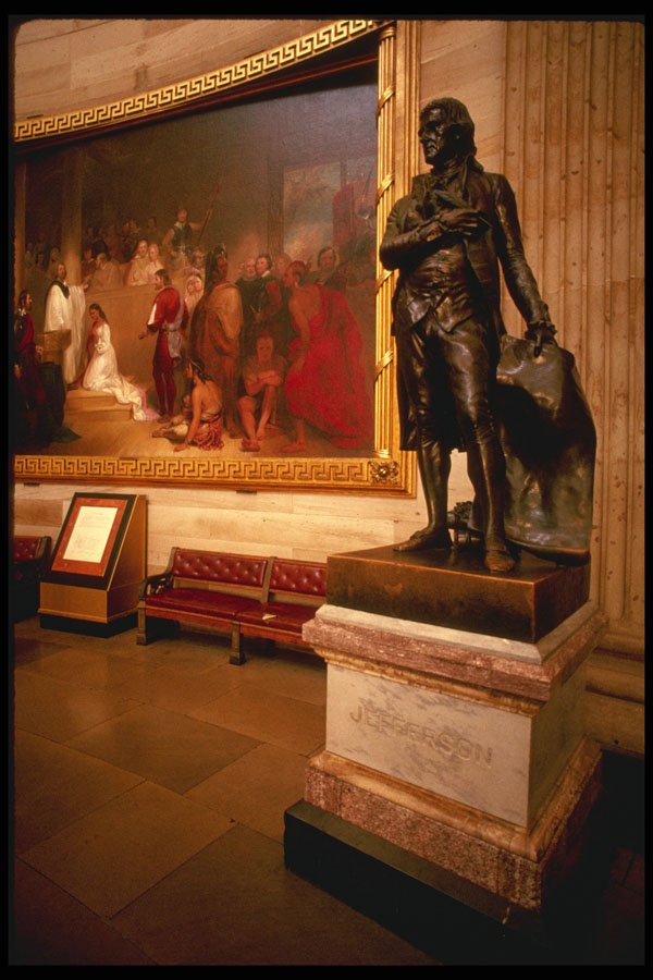 259029 Jefferson Statue At Capitol Rotunda Gallery A4 Photo Print