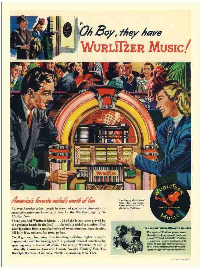 25K wurlitzer jukebox 2 Vintage Advert A4 Photo Print