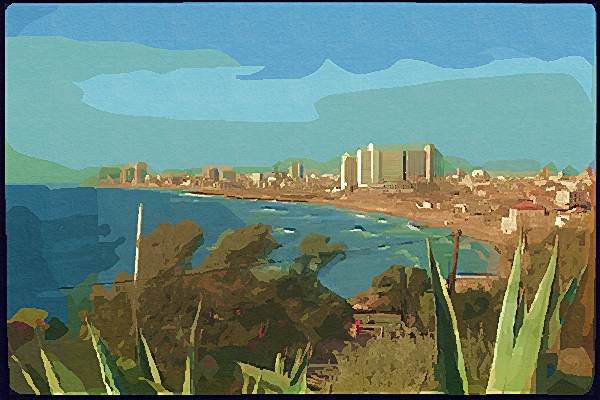 260003 Mediterranean Coastline, Israel Dup1 A4 Photo Print