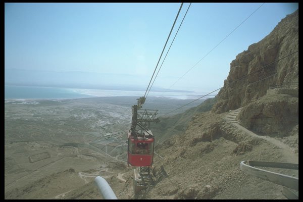 260004 Cable Car, Masada Plateau, Israel A4 Photo Print