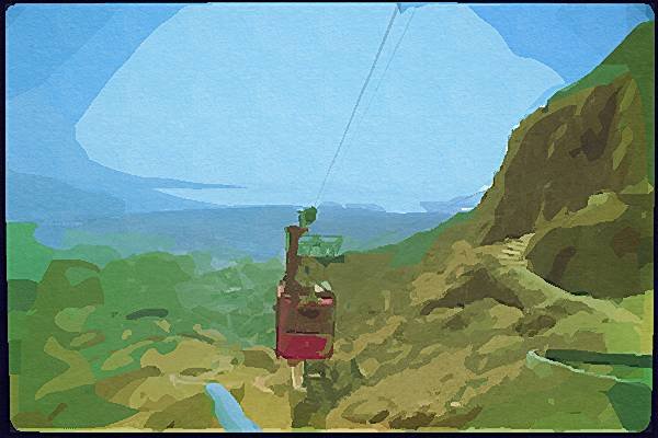 260004 Cable Car, Masada Plateau, Israel Dup1 A4 Photo Print
