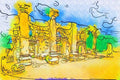260011 Ruins Of The Old Synagogue, Israel Dup3 A4 Photo Print
