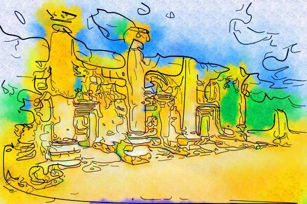 260011 Ruins Of The Old Synagogue, Israel Dup3 A4 Photo Print