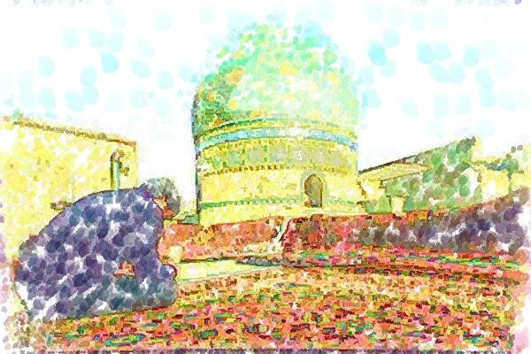 260025 Mosque In Bazaar District Dup2 A4 Photo Print