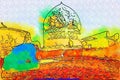 260025 Mosque In Bazaar District Dup3 A4 Photo Print