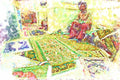 260027 Antique Silk Persian Carpets, Iran Dup2 A4 Photo Print