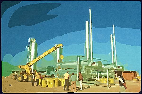 260031 Oil Pumping Station, Iraq Dup1 A4 Photo Print