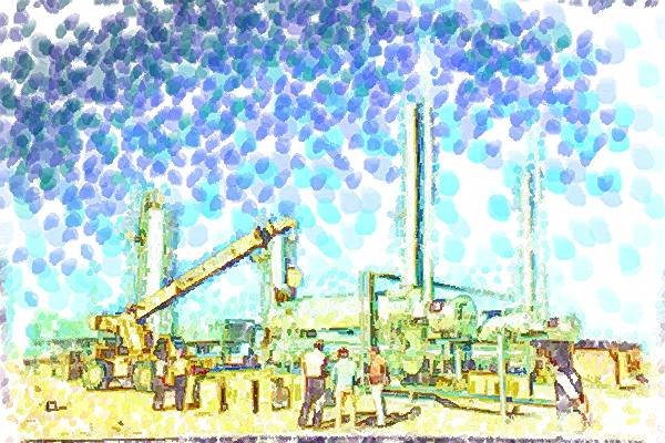 260031 Oil Pumping Station, Iraq Dup2 A4 Photo Print