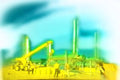 260031 Oil Pumping Station, Iraq Dup4 A4 Photo Print