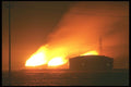 260035 Natural Gas Burn Off, Night, Iraq A4 Photo Print