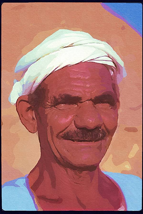 260040 Egyptian Guide At Giza, Egypt Dup1 A4 Photo Print