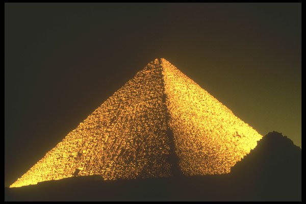 260042 Great Pyramid Of Cheops At Night, Egypt A4 Photo Print