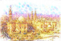 260043 The Sultan's Mosque And Cairo Skyline, Egypt Dup2 A4 Photo Print