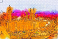 260043 The Sultan's Mosque And Cairo Skyline, Egypt Dup3 A4 Photo Print