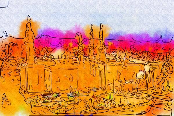 260043 The Sultan's Mosque And Cairo Skyline, Egypt Dup3 A4 Photo Print