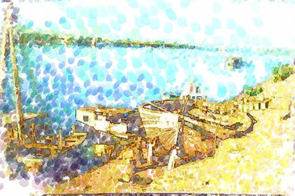 260044 Building A Boat Along The Nile, Egypt Dup2 A4 Photo Print