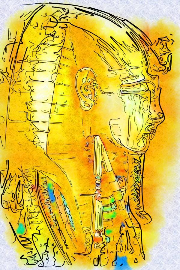 260049 Coffin Of Tutankhamen, Egypt Dup3 A4 Photo Print