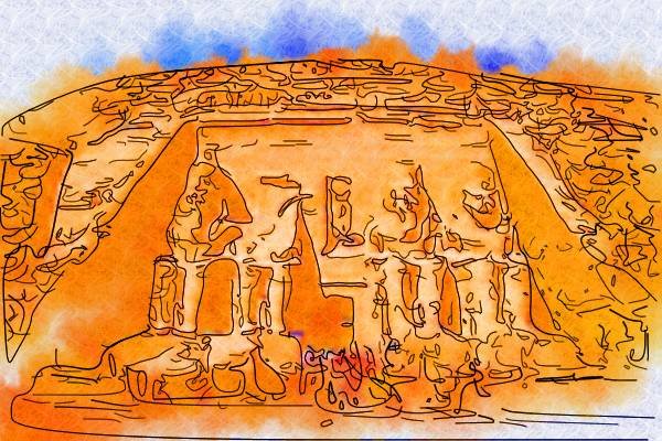 260053 Rock Temples Of Ramses II, Egypt Dup3 A4 Photo Print